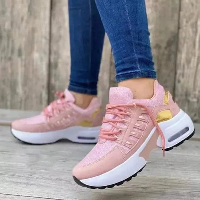 Women’s Layered Mesh Platform Sneakers