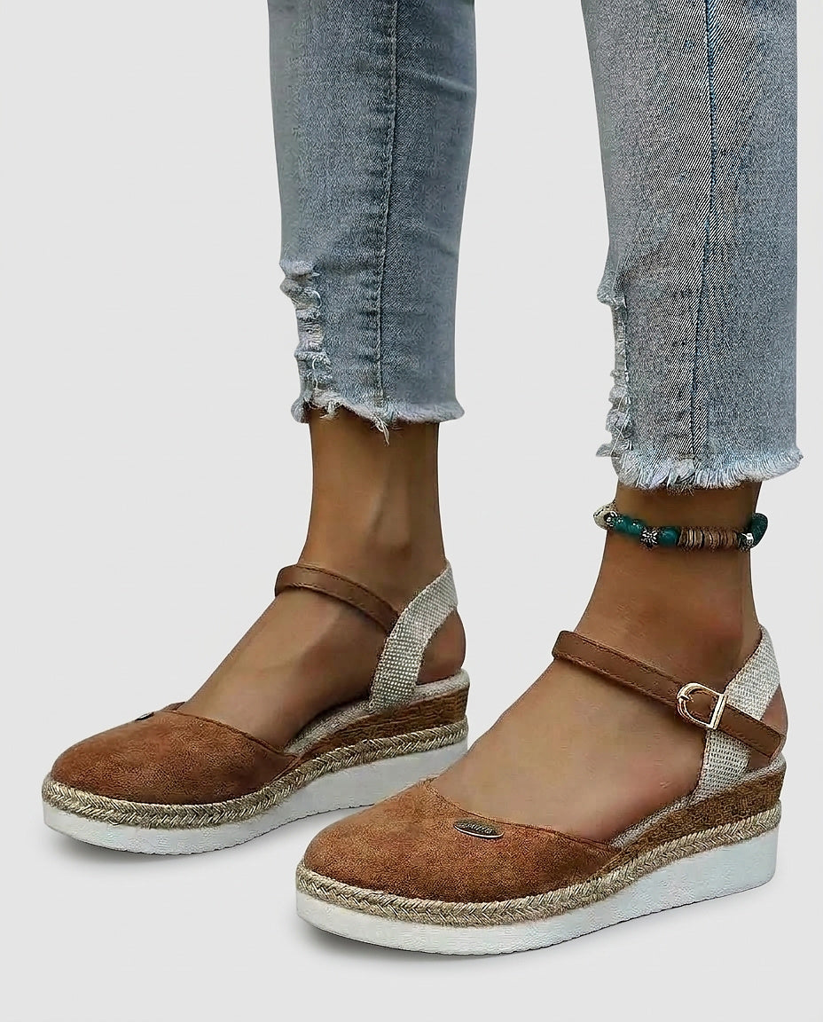 Women's Platform Sandals with Adjustable Strap - Front [Lystr 6a9911b95e62b77f75a1335b:front]