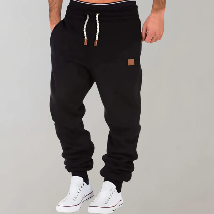 Mannen | Joggingbroek met elastische tailleband en rechte pijpen