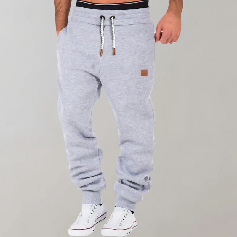Mannen | Joggingbroek met elastische tailleband en rechte pijpen