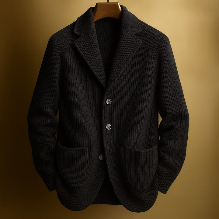 Soft Versatile Men's Knit Blazer Cardigan
