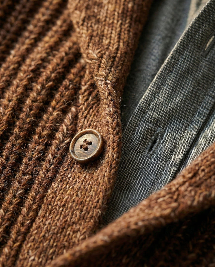 Warm Classic Men's Wool-Blend Cardigan