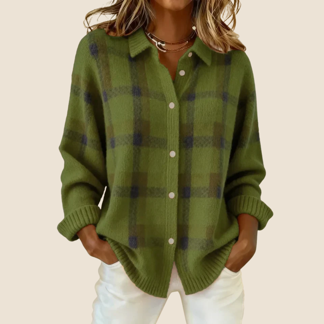 Retro Check Women's Sweater