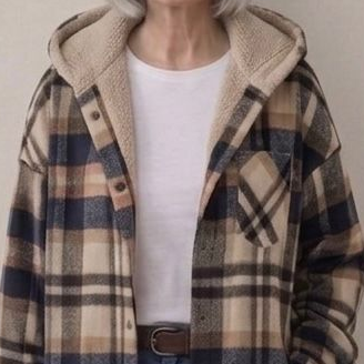 Warm Hooded Women's Flannel Shacket