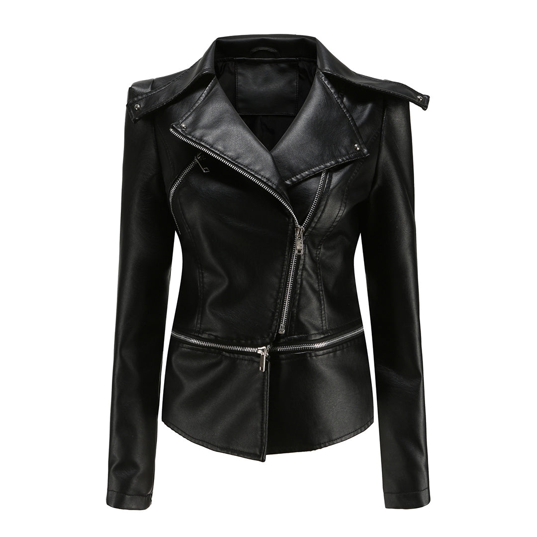 Women’s Slim-Fit Leather Jacket
