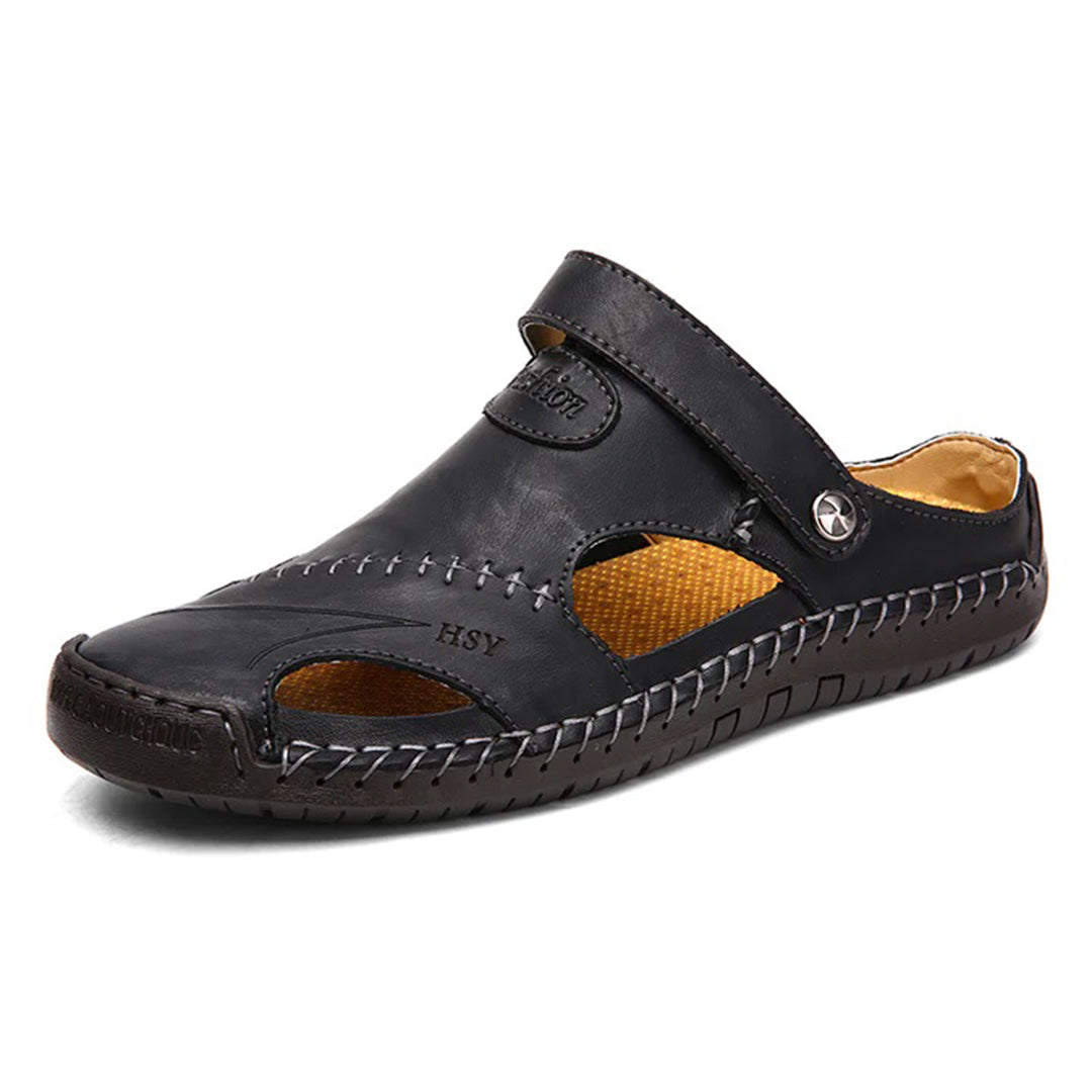 Men’s Closed-Toe Leather Sandals
