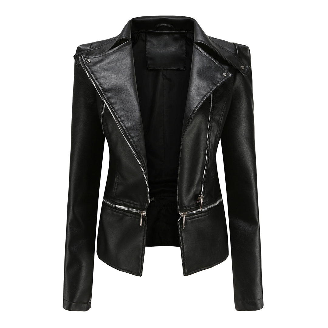 Women’s Slim-Fit Leather Jacket