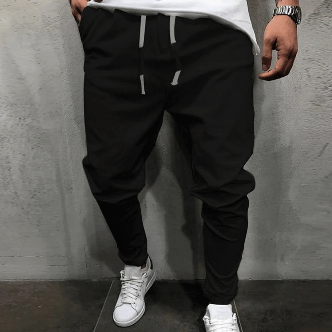 Men’s Jogger-Style Pants with Dropped Crotch