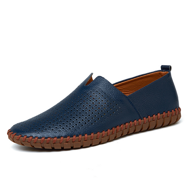 Men’s Slip-On Loafers with Textured Rubber Sole