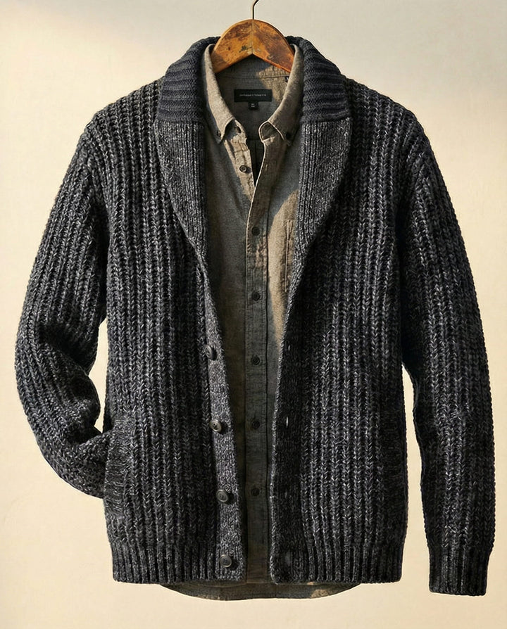 Warm Classic Men's Wool-Blend Cardigan
