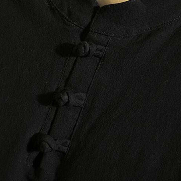 Men’s Mandarin Collar Top and Drawstring Pants Set