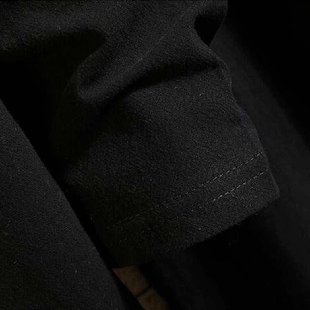 Men’s Mandarin Collar Top and Drawstring Pants Set
