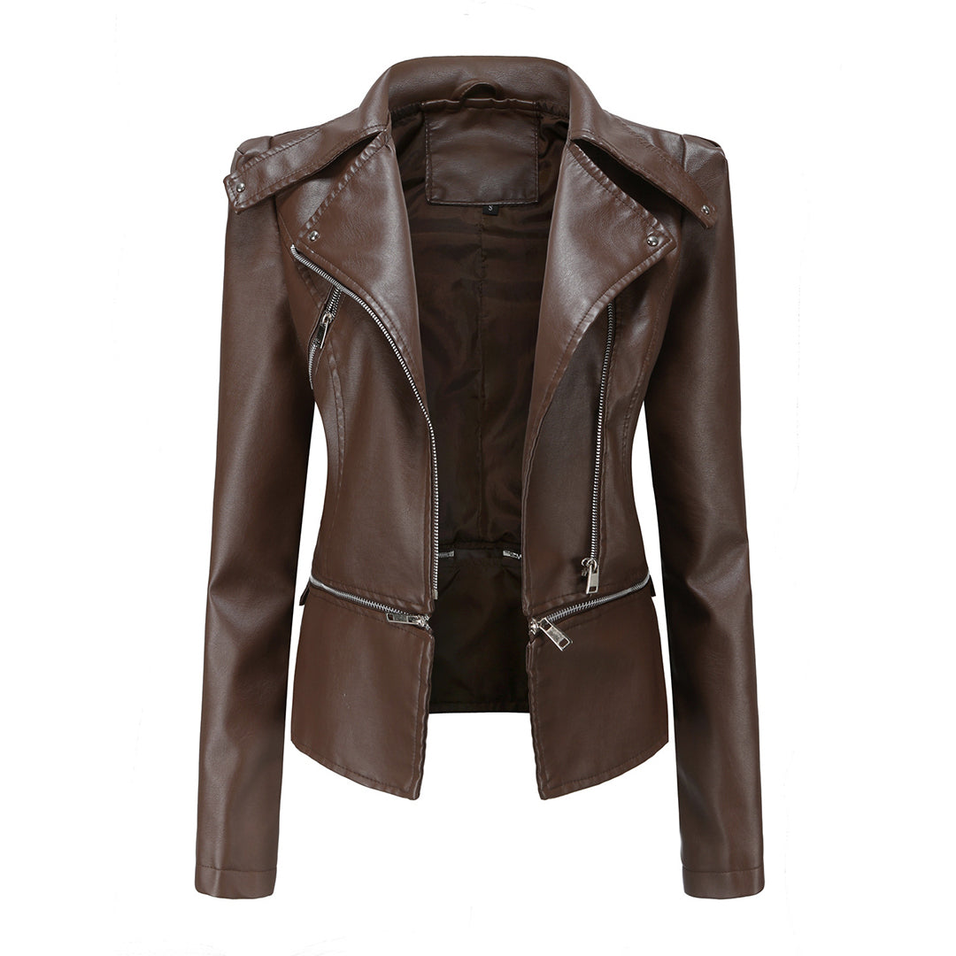 Women’s Slim-Fit Leather Jacket