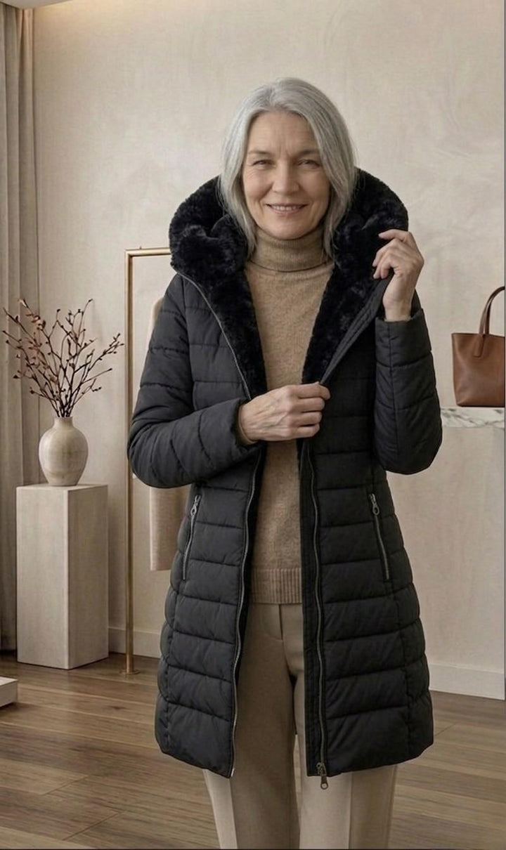 Warm Quilted A-Line Women's Winter Coat