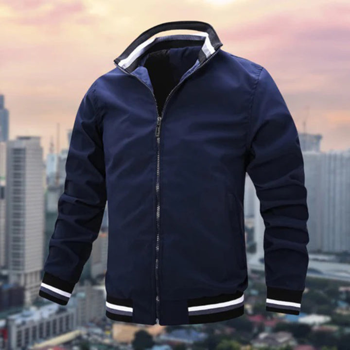 Men’s Striped Trim Bomber Jacket