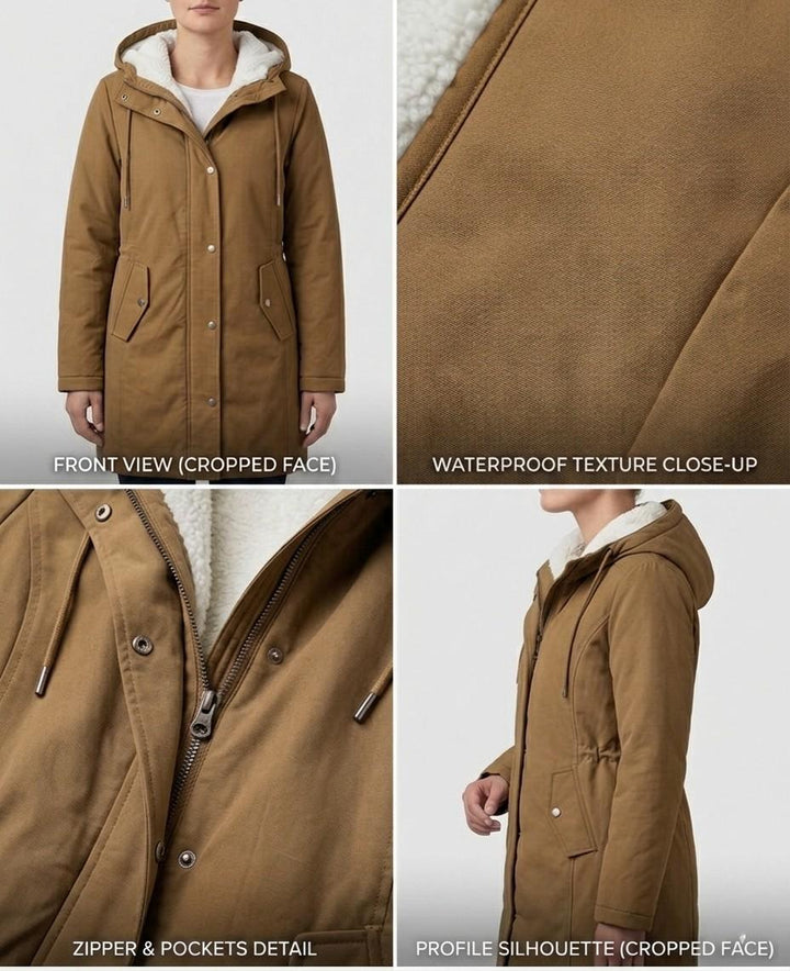 Waterproof Fleece-Lined Women's Long Parka