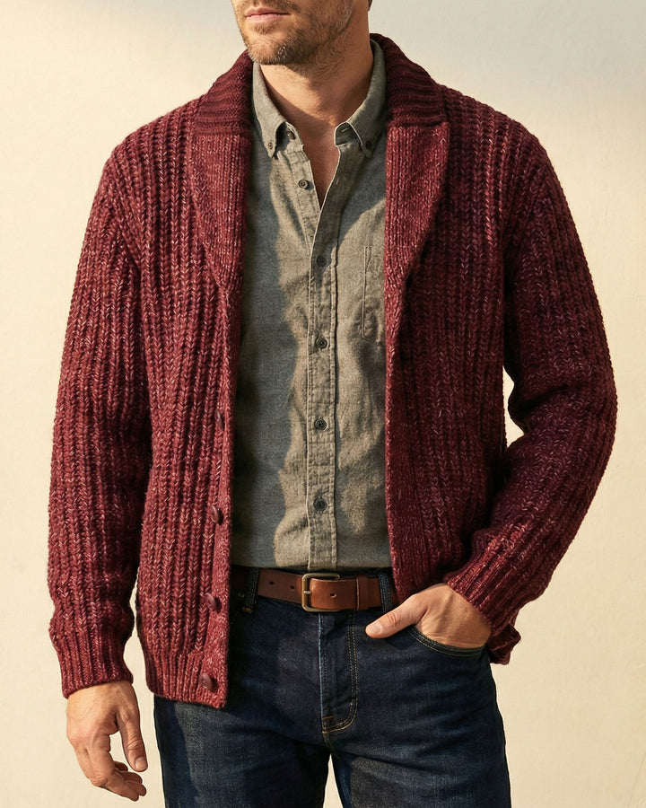 Warm Classic Men's Wool-Blend Cardigan