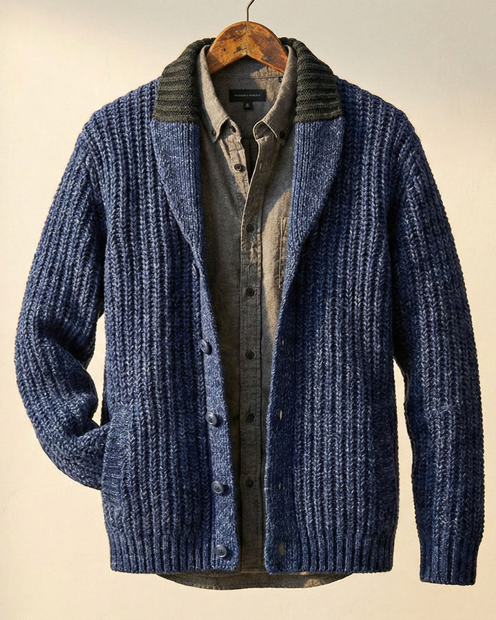 Warm Classic Men's Wool-Blend Cardigan
