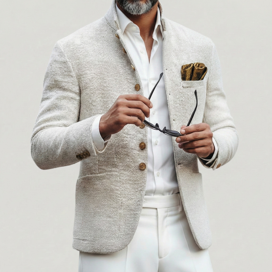 Refined Single Breasted Men's Cardigan