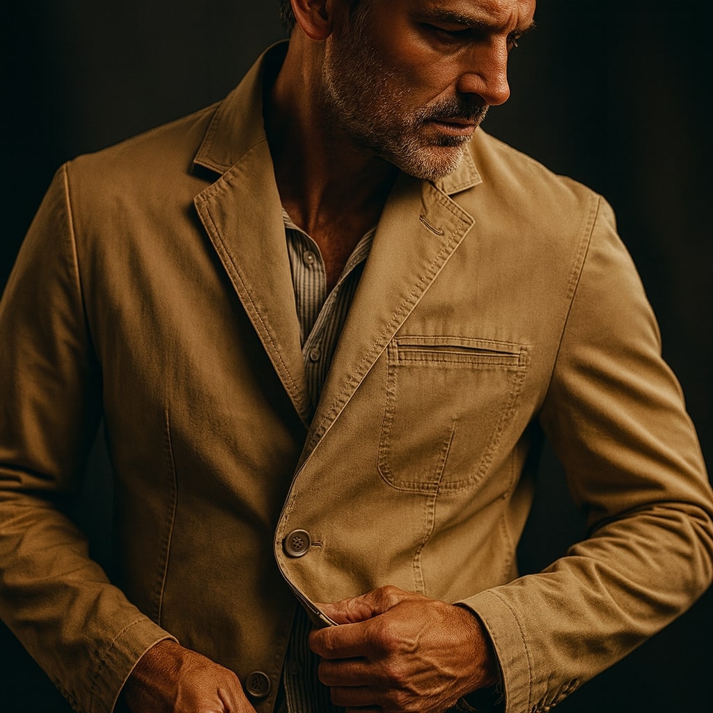 Versatile Modern Men's Cotton Utility Blazer