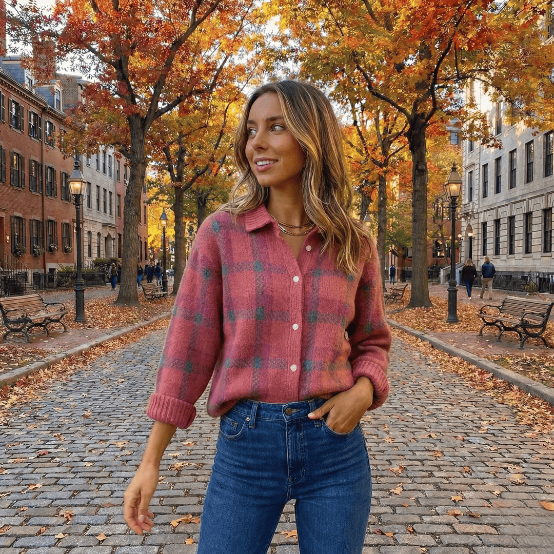 Retro Check Women's Sweater