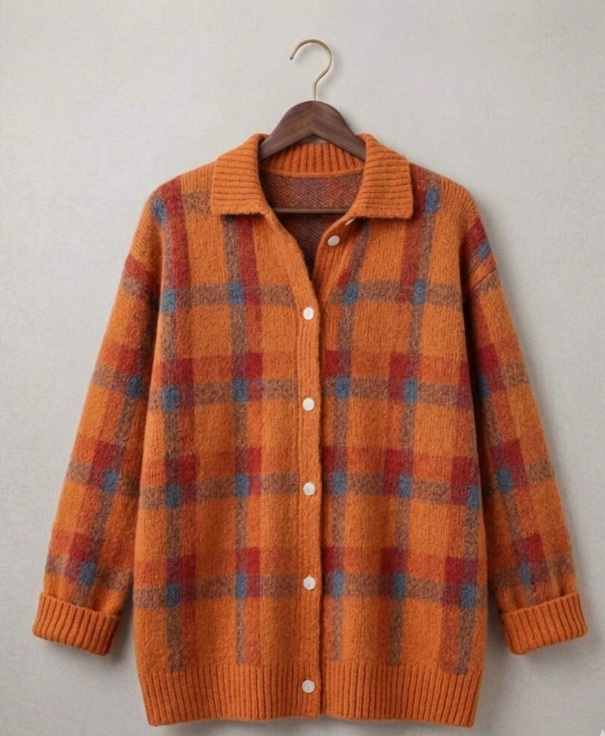 Retro Check Women's Sweater