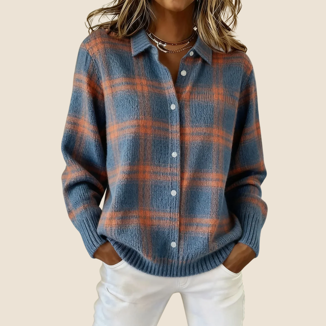 Retro Check Women's Sweater