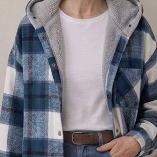 Warm Hooded Women's Flannel Shacket