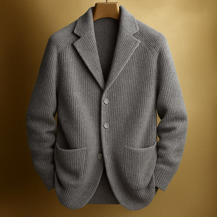 Soft Versatile Men's Knit Blazer Cardigan