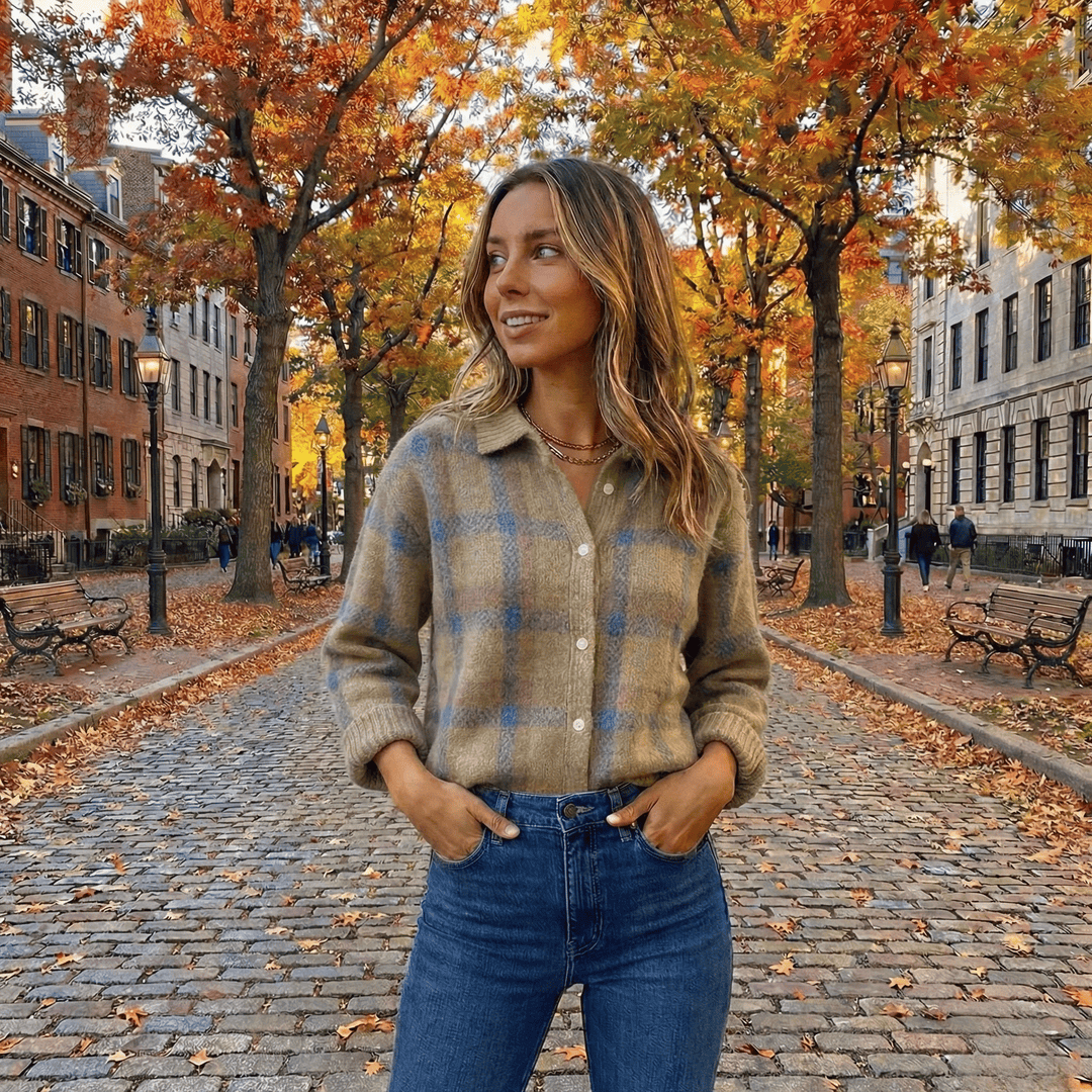 Retro Check Women's Sweater