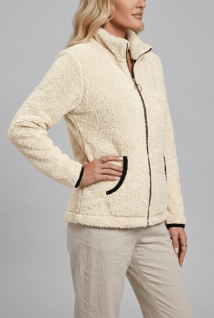 Cozy Plush Women's Teddy Fleece Jacket