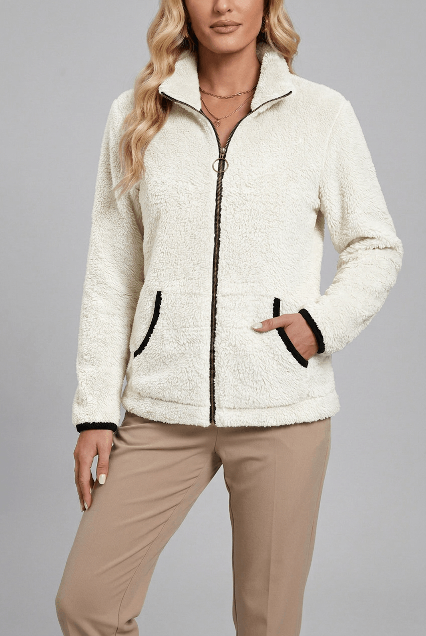 Cozy Plush Women's Teddy Fleece Jacket