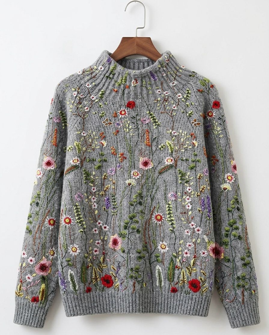 Soft Vintage Floral Women's Knit Jumper