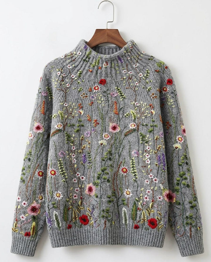 Soft Vintage Floral Women's Knit Jumper