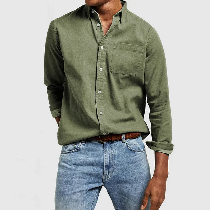 Men | Long-sleeved shirt with chest pocket