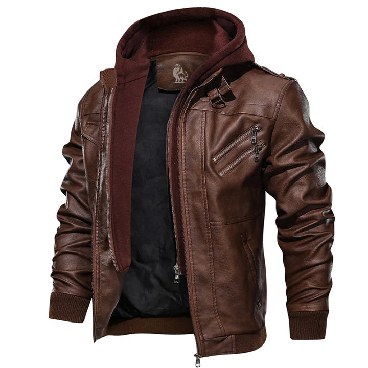 Men's Hooded Jacket with Zip Pockets