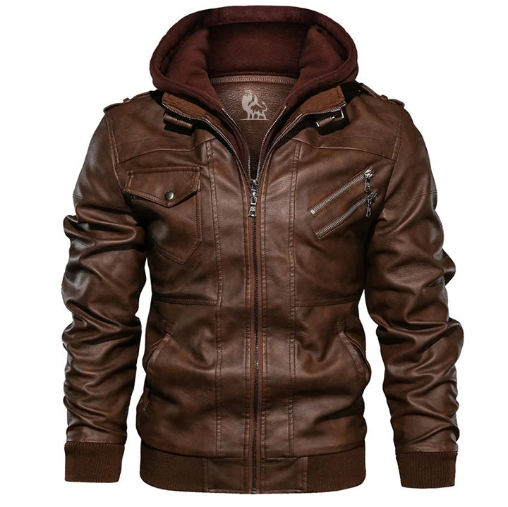 Men's Hooded Jacket with Zip Pockets