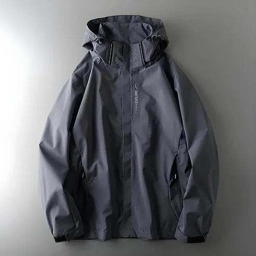 Men's Hooded Jacket with Zip Pockets