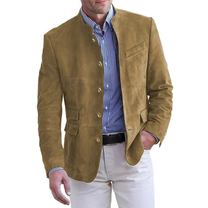 Men's Jacket with Buttons and Flap Pockets