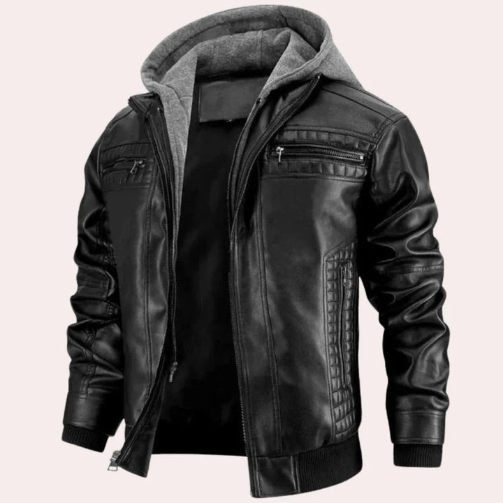 Men's Jacket with Hood and Pockets
