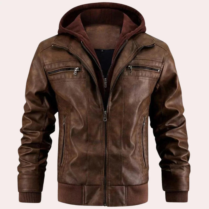Men's Jacket with Hood and Pockets