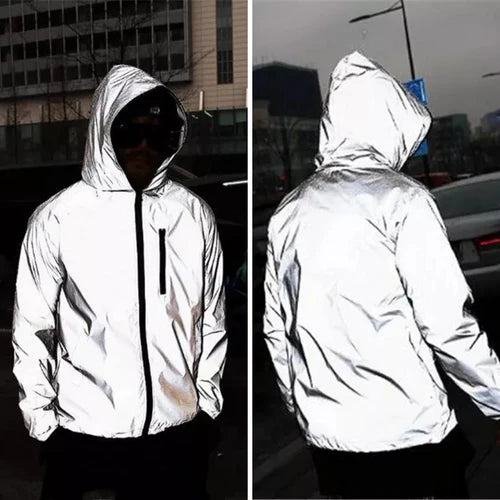 Men's Reflective Jacket with Hood