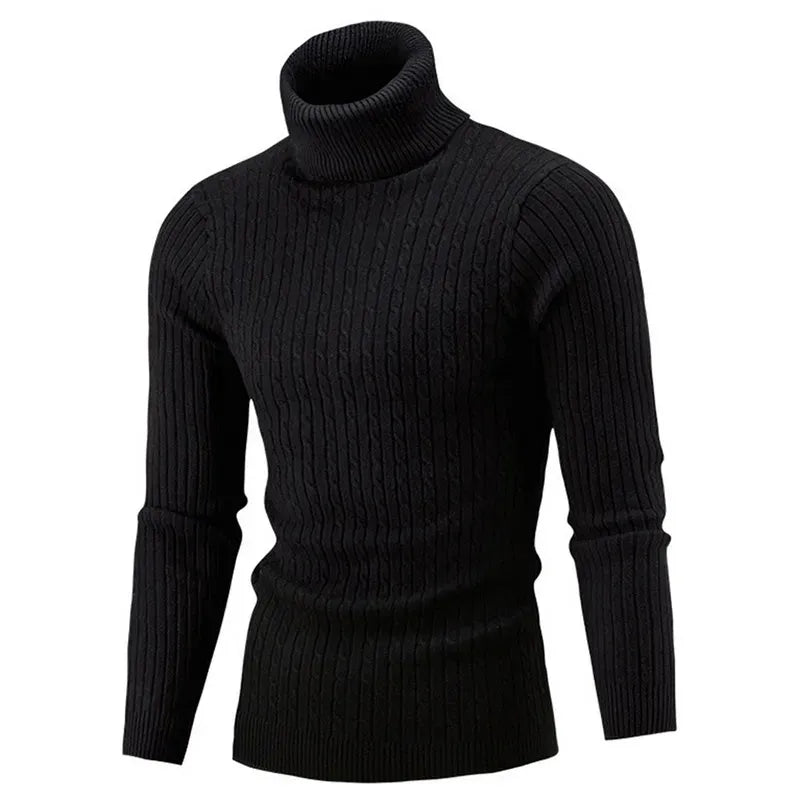 Men's Ribbed Turtleneck Sweater