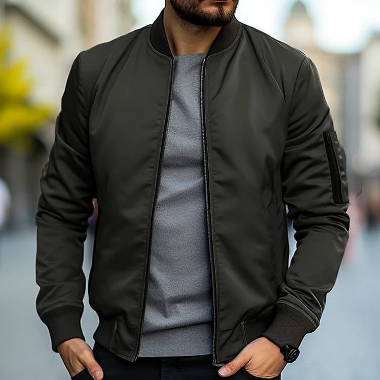 Men's Bomber Jacket with Pockets