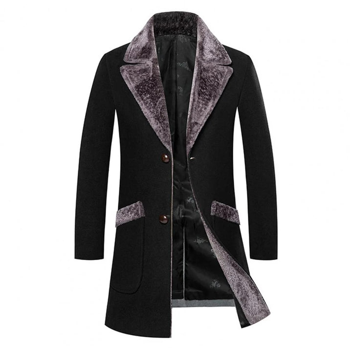Men's Coat with Faux Fur Lining