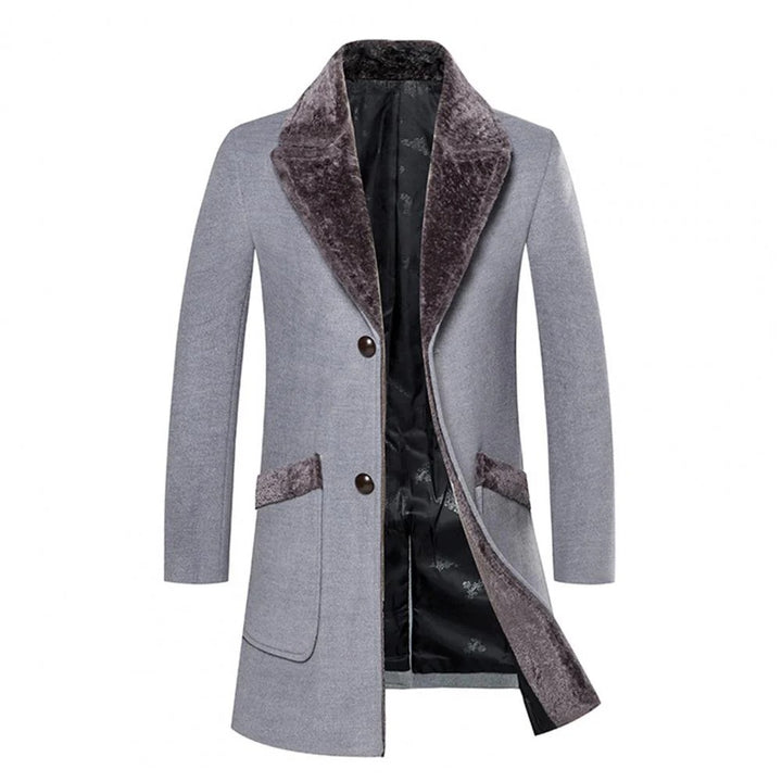 Men's Coat with Faux Fur Lining