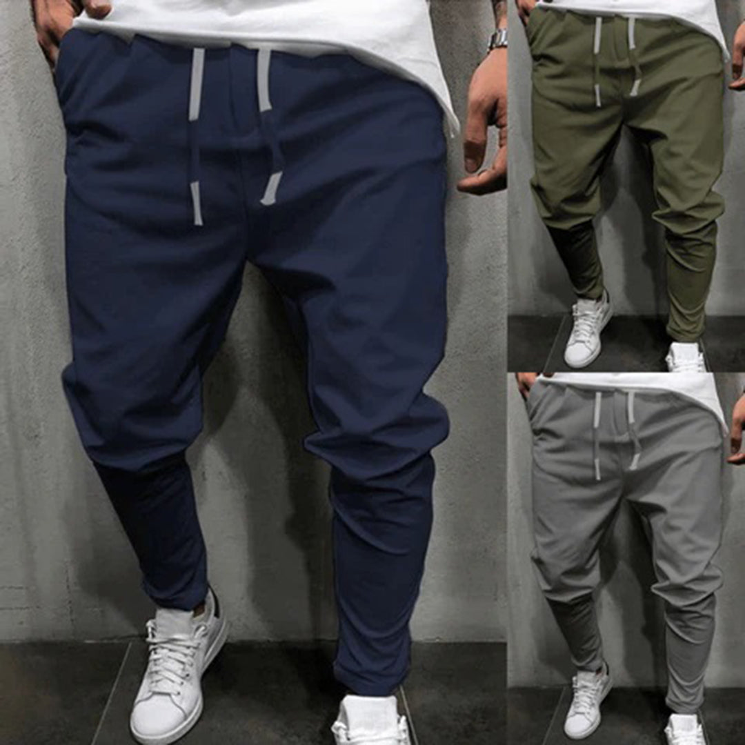 Men’s Jogger-Style Pants with Dropped Crotch