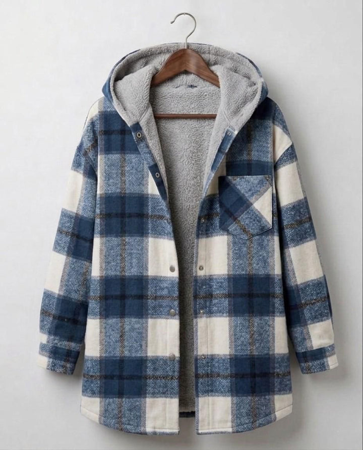 Warm Hooded Women's Flannel Shacket