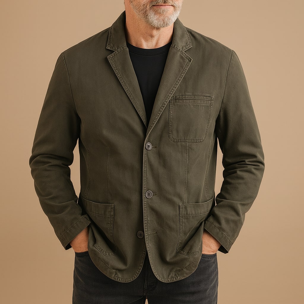Versatile Modern Men's Cotton Utility Blazer