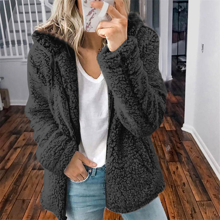 Cozy Hooded Women's Sherpa Coat
